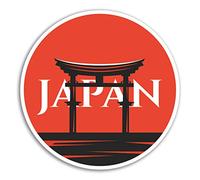 2 x 10 cm japonés de Japón pegatinas de vinilo portátil equipaje del viaje del regalo # 19024 (10 cm de ancho)