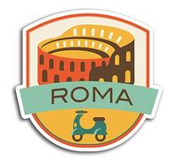 2 x 10 cm Roma Italia Roma Viajes Pegatinas de Vinilo - Etiqueta de Equipaje portátil # 19544 (10 cm de Ancho)