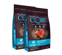 2 x 10 kg Wellness Core Adult Medium/Large Ocean Salmón y Atún pienso para perros ¡Pack ahorro!