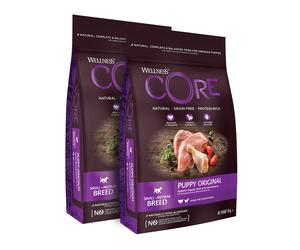 2 x 10 kg Wellness Core Puppy Small/Medium Pollo y Pavo pienso para perros ¡Pack ahorro!