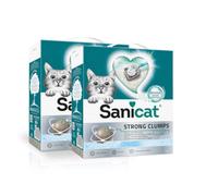 2 x 10 L Sanicat Strong Clumps Arena Aglomerante perfumada para gatos ¡Pack ahorro!