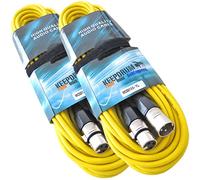 2 x 10 metros Keepdrum MC de 001 x x YW Cable de micrófono Amarillo XLR Female/XLR Male