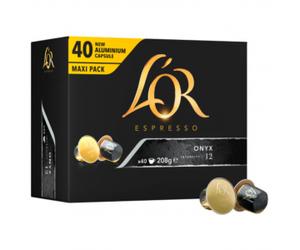 2 x 100 Cpsulas de Café Espresso ONYX LOR - Cpsulas de Aluminio compatibles con Nespresso