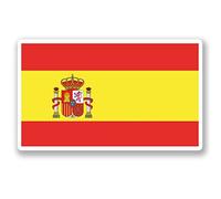 2 x 10cm/100 mm España Bandera española Etiqueta autoadhesiva de vinilo adhesivo portátil de viaje equipaje signo coche divertido #5271