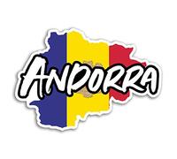 2 x 10cm Andorra Map Vinyl Stickers - Flag Travel Sticker Laptop Luggage #18150 (10cm Wide)