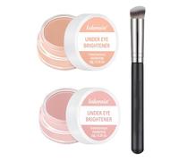 2 x 10g Under Eye Brightener Corrector + Pincel Corrector,Corrector Ojeras | Color-Correcting Eye Brightener, Corrector Hidratante de Ojeras, Corrector de Cuidado de los Ojos