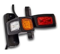 2 x 12 V 24 V luces de marcado lateral, indicadores de dirección, luces de posición de contorno, luces de posición para camión, remolque, camioneta, camión, autobús, tractor, multivoltaje, universal