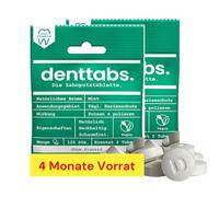 2 x 125 pastillas Denttabs sin fluoruro - envío gratuito - Vegan sin limpieza dental