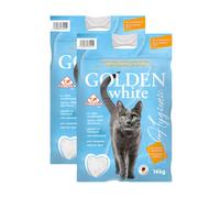 14 kg Golden White Arena Aglomerante Lavanda para gatos