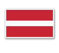 2 x 15 cm / 150 mm Bandera de Letonia vinilo calcomanía para portátil viaje equipaje coche bicicleta signo diversión #5276