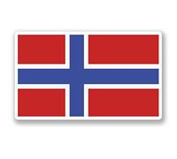 2 x 15 cm / 150 mm bandera de Noruega vinilo calcomanía calcomanía para portátil viaje equipaje coche bicicleta signo diversión #5273