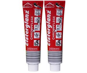 2 x 150 ml Urraca brillo cromo abrillantador Pasta de pulido (3,86eur/100ml)