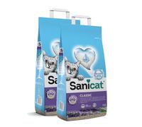 2 x 16 L Sanicat Classic Arena Absorbente Lavanda ¡Pack ahorro!