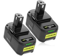 2 X 18V 5,5Ah Recambio para Ryobi Batería RB18L50 RB18L40 RB18L25 RB18L15 RB18L13 P108 P107 P122 P104 P105 P102 P103 con Indicador LED