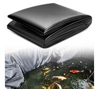 2 x 2 m Revestimiento de Estanque Negro de PE, 0.2 mm de Espesor Lona para Estanque, HDPE Antifiltraciones Pond Liner para Estanques, Duradero Lámina Flexible para Estanques, Fuentes, Cascadas