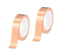 2 x 20 mm x 25 m Conductiva Cinta de cobre: Cinta adhesiva de cobre para barreras de caracol
