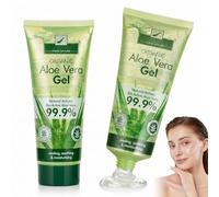 2 x 200 ml Gel Aloe Vera Natural, Gel Hidratante para Cara, Cuerpo y Cabello, Aloe Vera Calmante y Refrescante, After Sun para Cuidado de la Piel Seca y Expuesta al Sol