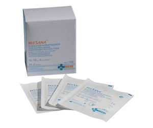 2 x 25 compresas estériles de tela no tejida, 4 capas, 30 g/m², Beese Medical (10 x 10 cm)