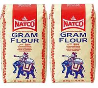 2 x 2kg Natco Gram Harina Besan Garbanzos Harina para Pakoras Cebolla Bhajis