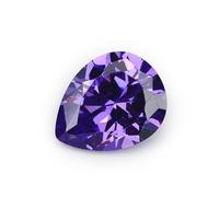 2 x 3 - 13 x 18 mm, corte de pera, circonita cúbica suelta 5A, varios colores, gemas sintéticas para joyas, violeta, 6 x 8 mm, 20 unidades