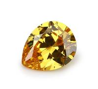 2 x 3 - 13 x 18 mm, corte de pera, circonita cúbica suelta 5A, varios colores, gemas sintéticas para joyería, amarillo dorado, 8 x 12 mm, 50 unidades