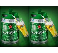 2 x 5 l Barril con grifo (de Heineken draught Keg 5%