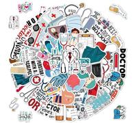 2 X 50 Piezas Enfermera Pegatinas, Pegatinas Anime Día de la Enfermera, Stickers de Médico Enfermera, Divertidas Calcomanías Médicas, Impermeable Vinilo Sticker, para Ordenador Portátil Skate Teléfono