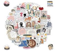 2 X 50 piezas jane austen Pegatinas, novelista Jane Austen pegatinas set, Vintage Pegatinas, Stickers Aesthetic, para Bricolaje, Álbumes de Recortes, Libro de Fotos, Diario Decoración