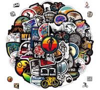 2 X 50 Piezas Pegatinas de Ciclismo, Carretera y Bicicleta de Montaña para Ordenador Portátil, Maleta, Casco, Motocicleta, Snowboard, Coche, Bicicleta para Adolescente, Niño, Impermeable