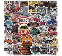 2 X 50 Piezas Pegatinas Vintage Clásicas de Coches, Pegatinas Clásicas Cars Hot Rod Set, Pegatina para Bicicletas para Botella de Agua, Equipaje, Coche, Bicicleta, Pegatina de Vinilo Impermeables
