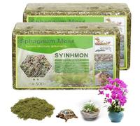 2 x 500 g de musgo sphagnum para plantas, nutrición de turba orgánica, sphagnum comprimido, musgo de fibra larga, para jardinería y terrarios, orquídeas, enraizamiento de esquejes
