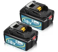 2 X 5000mAh Repuesto para Makita Batería 18V Compatible para Makita 18V Batería BL1860 BL1860B BL1850 BL1850B BL1840 BL1830 BL1820 LXT400 con Indicador LED (Azul)