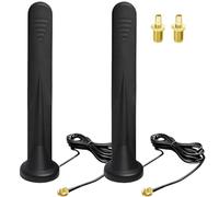 2 x 5G LTE Antena 4G Amplificador de Señal Omnidireccional Antena de Red SMA TS9 Conector 12DBI Omnidireccional Base Magnética Antena con Cable RG174 3M para Router 3G/4G/5G/GSM/GPRS
