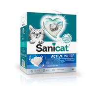 2 x 6 L Sanicat Active White Sin Perfume arena aglomerante para gatos ¡Pack ahorro!