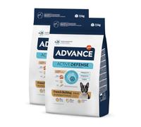 2 x 7.5 kg Advance Bulldog Francés Active Defense Pato y Arroz pienso para perros ¡Pack ahorro!