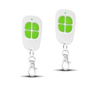 2 x AAM0049 - Mando a distancia para puerta y garaje - Compatible con SCS Sentinel - 433,92 MHz - 4 canales - Código secreto giratorio y largo alcance - Verde
