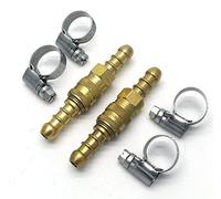 2 x Acoplamiento de liberación rápida para manguera de propano/butano de 8 mm + 4 clips (65)