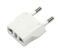 2 adaptadores de viaje para Estados Unidos, China, Canadá, enchufe HK-US a UE, color blanco
