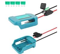 2 x Adaptador Power Wheel para Makita 18V Litium-Akku, con fusible, interruptor y cable de 14 Gauge, convertidor de potencia para DIY Ride on Truck, RC Toys, Robotics y Work Lights