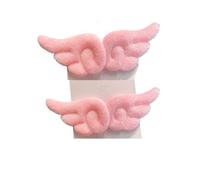 2 x alas de ángel súper lindas horquillas de felpa para el pelo para niñas (rosa, 2 pares)