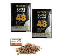 2 x Alcotec Classic 48-130g, Levadura Para Fermentación, Levadura Turbo, Levadura Para Puré, Levadura Para Fermentación, Levadura de Vodka