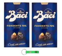 2 x Baci Perugina Oscuro 70% Chocolate Caja 200 g + Llavero Beni Culinari Gratis