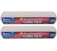 2 x Bacofoil Professional Easycut Cling Film & Dispenser 250 Metres x 35 cms by BacoFoil
