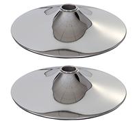 2 x bandeja de suelo para taburete de Bar/silla giratoria/silla de comedor, Cromo ~ diámetro 38,5 cm