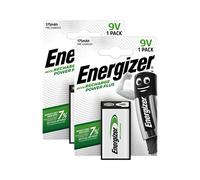 2 X Baterías Recargables Energizer 9V Potencia NiMH 175mAh Bloque PP3