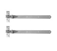 2 x Bisagra para Portón 495-550 mm M16 Pernio plana larga para Puerta de Calle de SO-TECH®