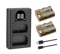 2 X BP511 BP511A Batería de Repuesto y Cargador Dual Compatible con Canon EOS 5D 10D 20D 20Da 30D 40D 50D 300D PowerShot G1 G2 G3 G5 G6 Pro 1 Pro 90 Pro 90IS Cameras