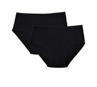 2 x Bragas Menstruales de Algodón, Faja para la Menstruación, Postparto, Perdidas de Orina, Ecológicas Lavables Reutilizables, Absorventes (L, 2 X Negro)