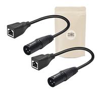 2 x Cable adaptador RJ45 hembra a XLR - DMX 3 Pin macho iluminación de iluminación