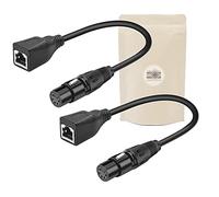2 x Cable adaptador RJ45 hembra a XLR - DMX 5 pines hembra iluminación